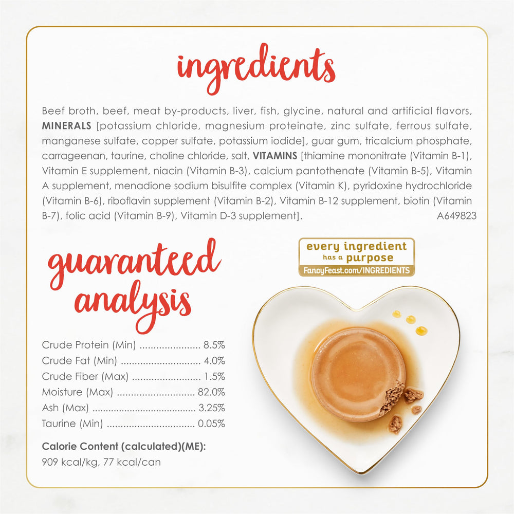 Fancy Feast Gravy Lovers sin colorantes ni conservantes para gatos adultos.
