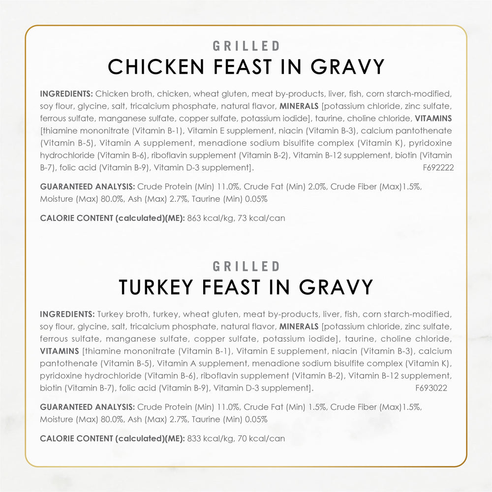 Fancy Feast Grilled Comida Húmeda, lata, proteína real para su dieta diaria
