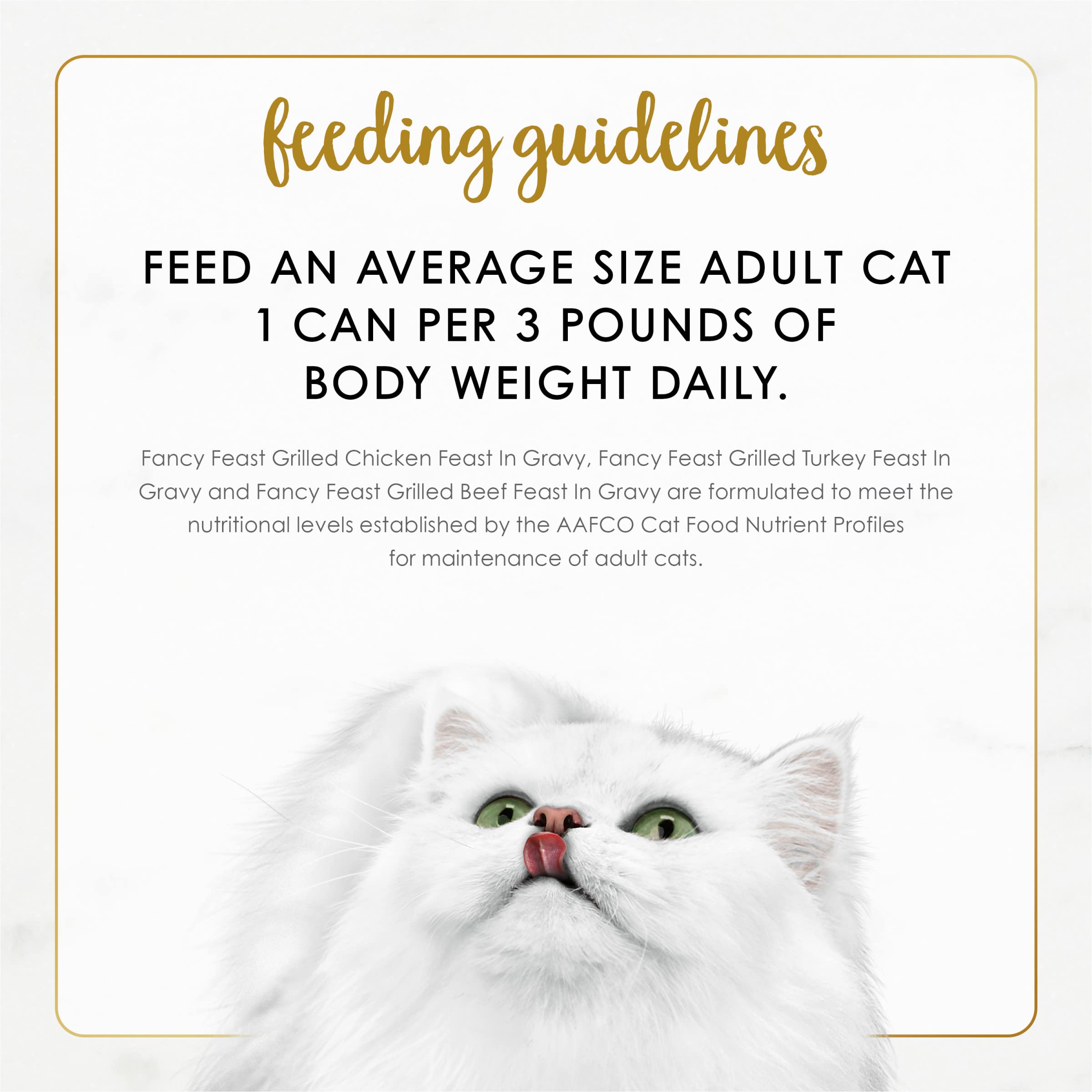 Fancy Feast Grilled Proteína Real, lata, textura atractiva para gatos selectivos