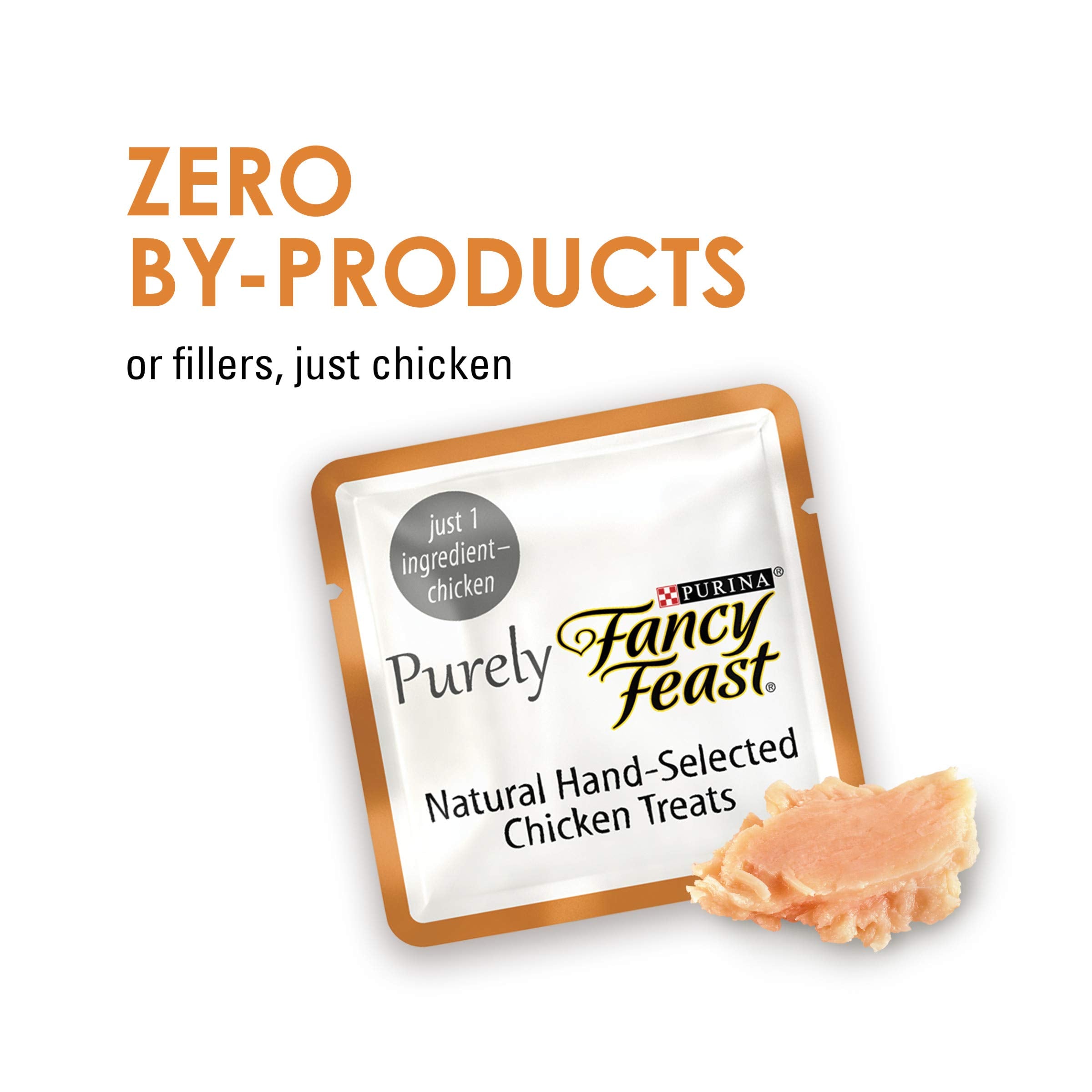 Purina Fancy Feast, pollo de cortes selectos en bocaditos, snack natural.