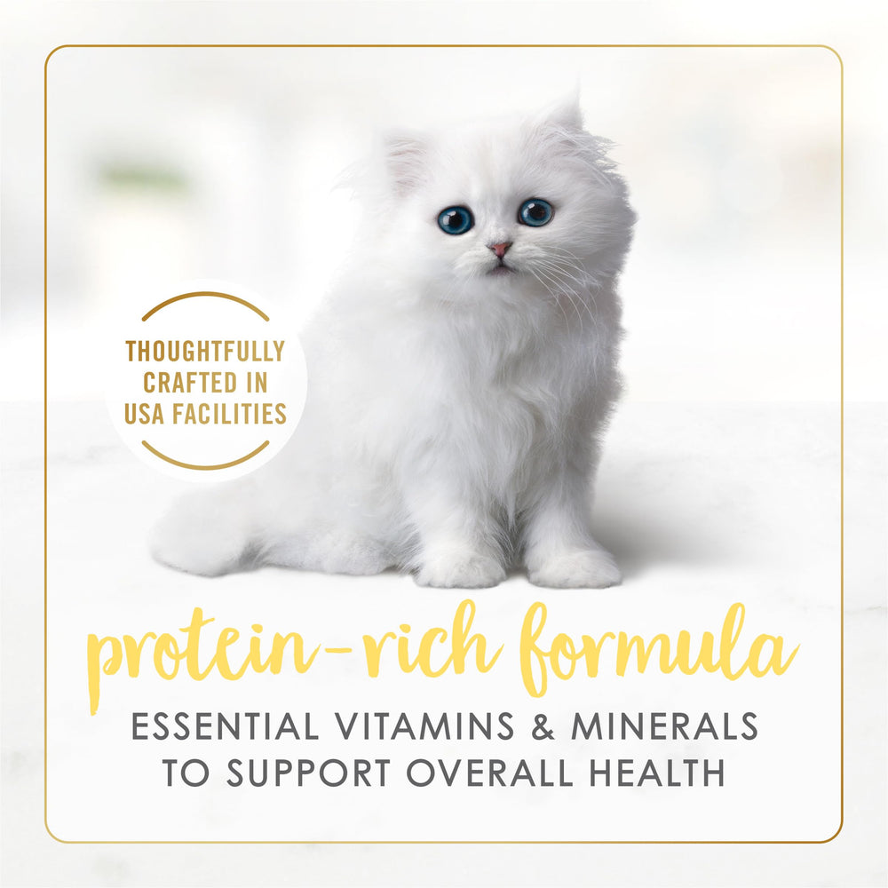 Purina Fancy Feast Tender Salmon ingredientes reales, plato saludable para gatitos curiosos