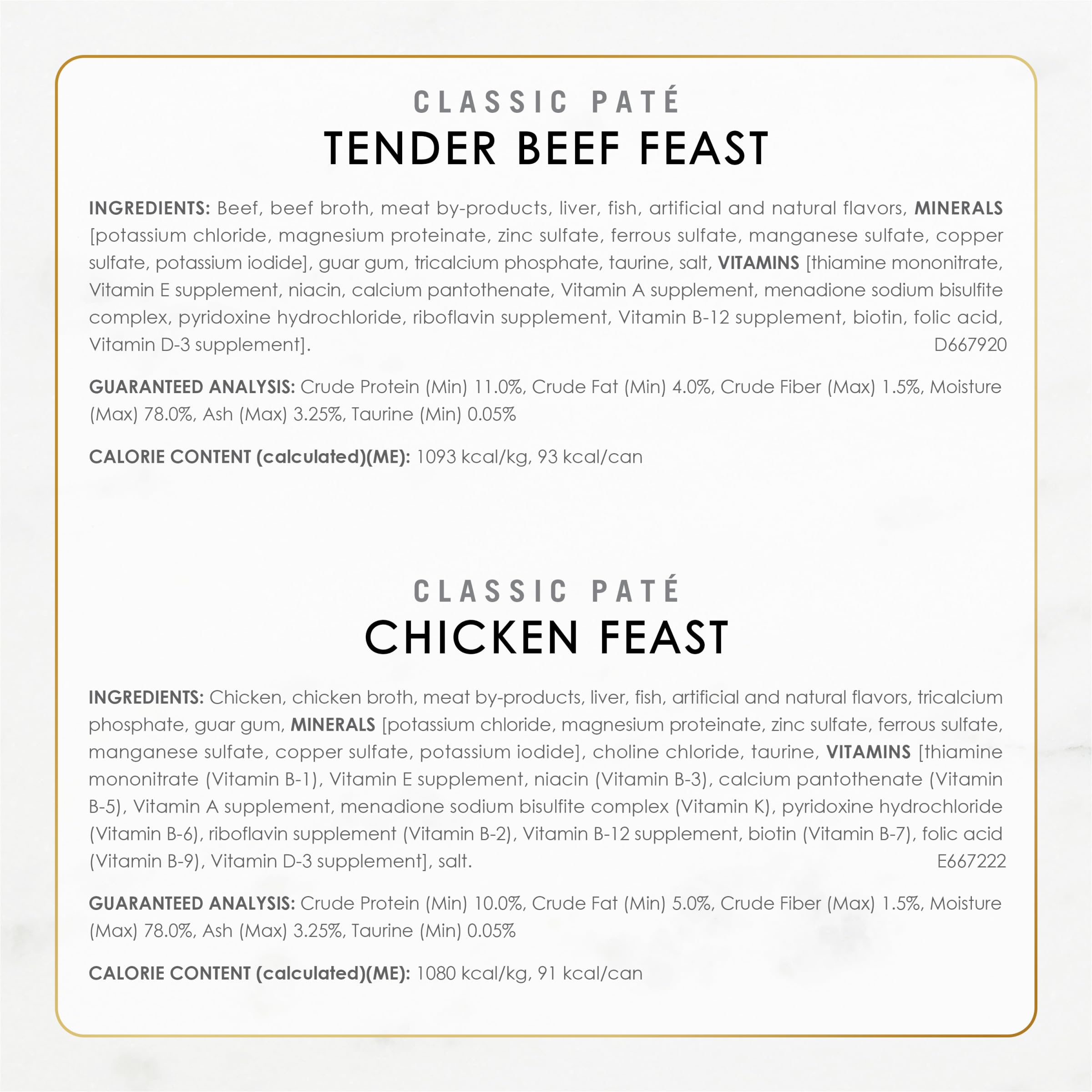 Latas Fancy Feast de 3 oz, porciones prácticas para la rutina diaria.
