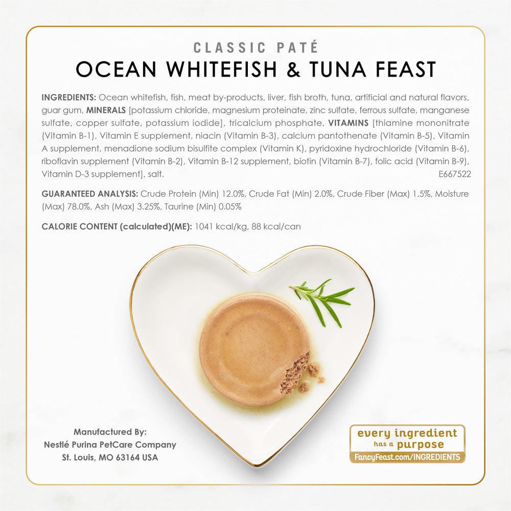 Purina Fancy Feast Paté suave, textura sedosa para gatos exigentes