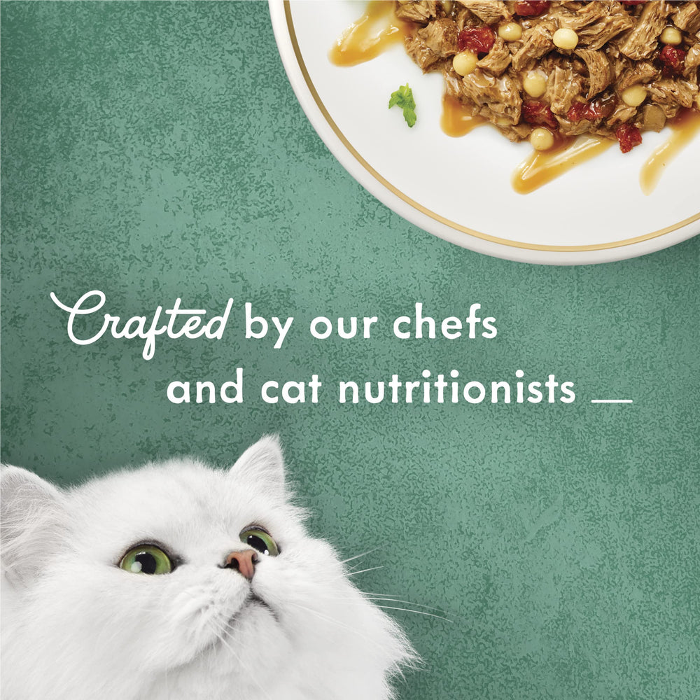 Fancy Feast Medleys ingredientes-calidad-lata, carne real y salsa atractiva