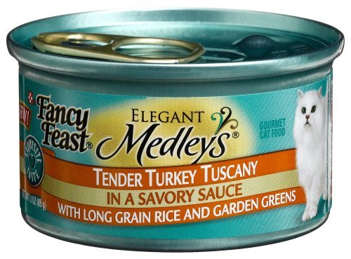 Fancy Feast Medleys pavo Toscana salsa sabrosa, plato apetitoso