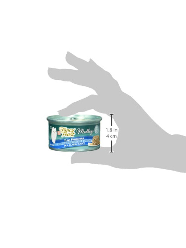 Fancy Feast Medleys trozos atún en caldo, sabor reconocido para variedad diaria.