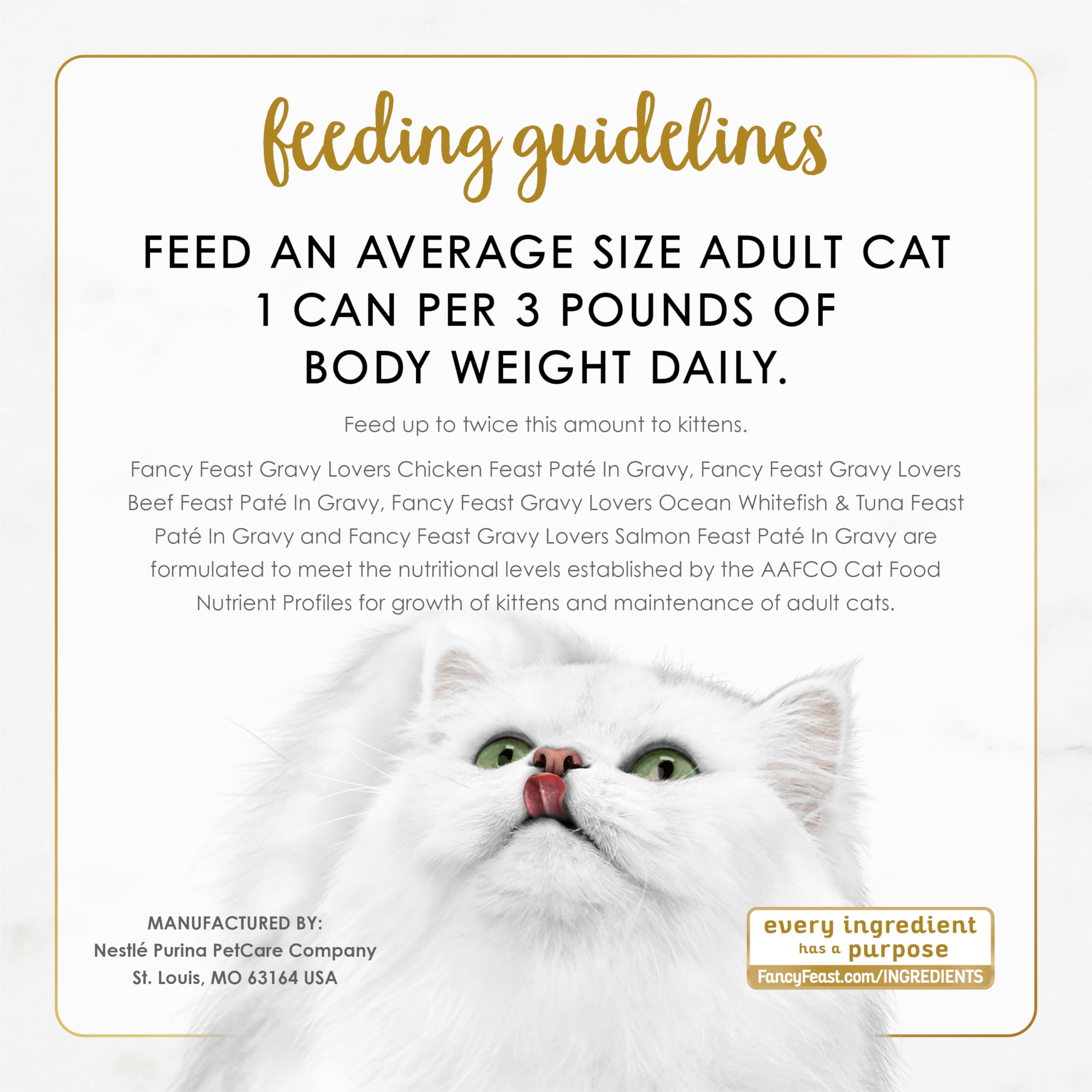 Purina Fancy Feast, nutrición completa para gatos adultos