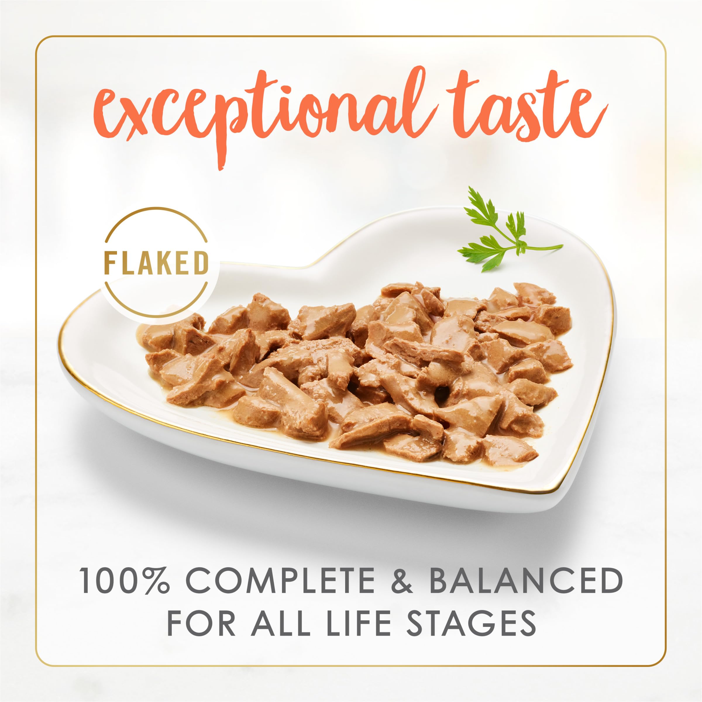 Fancy Feast nutrición completa para gatos adultos, equilibrio diario.