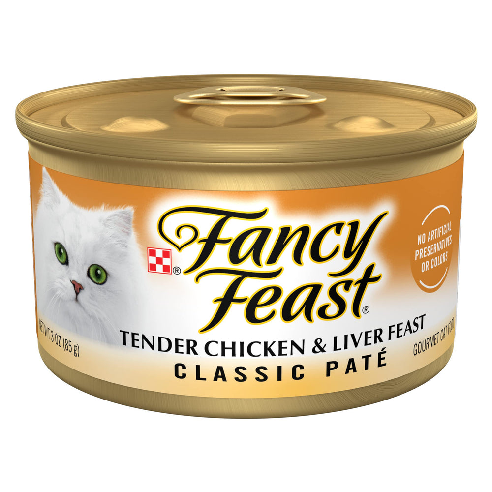 Paté Fancy Feast de pollo e hígado, textura suave para gato
