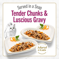 Fancy Feast Petites entrée boeuf tendre prête à servir sans gaspillage.