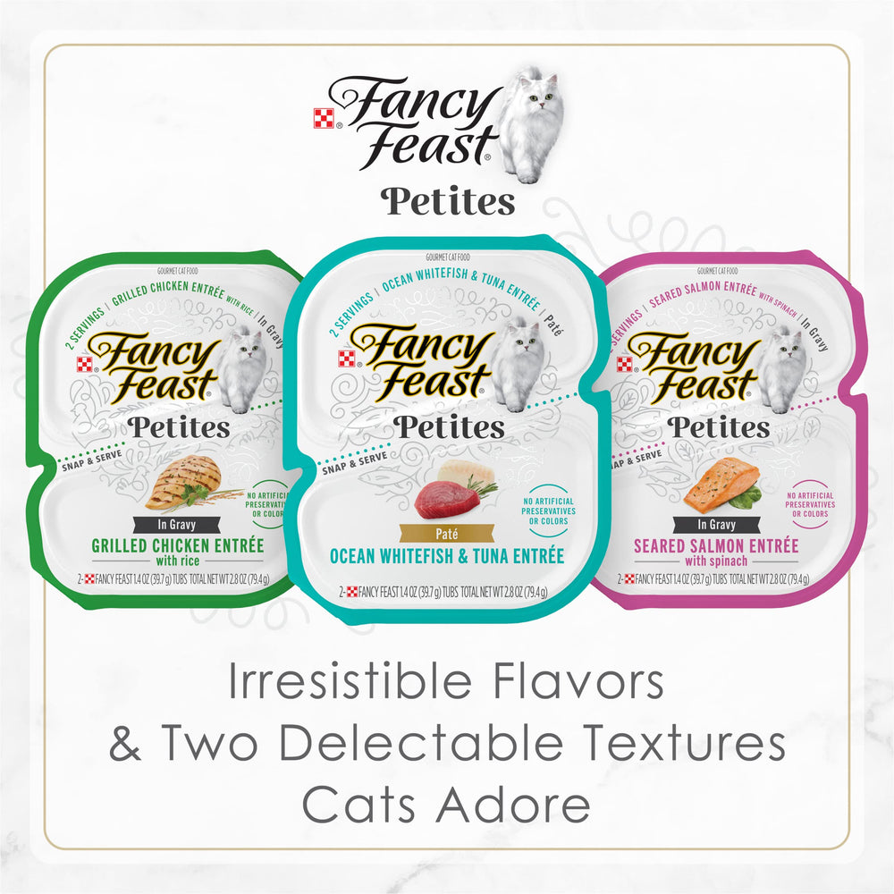 Fancy Feast Petites service rapide et pratique pour les repas quotidiens.