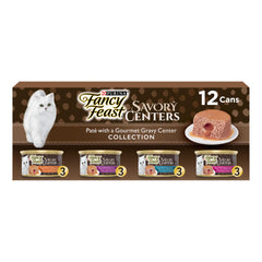 Fancy Feast Savory Centers paté de pollo con centro de salsa, ideal para variar la textura.
