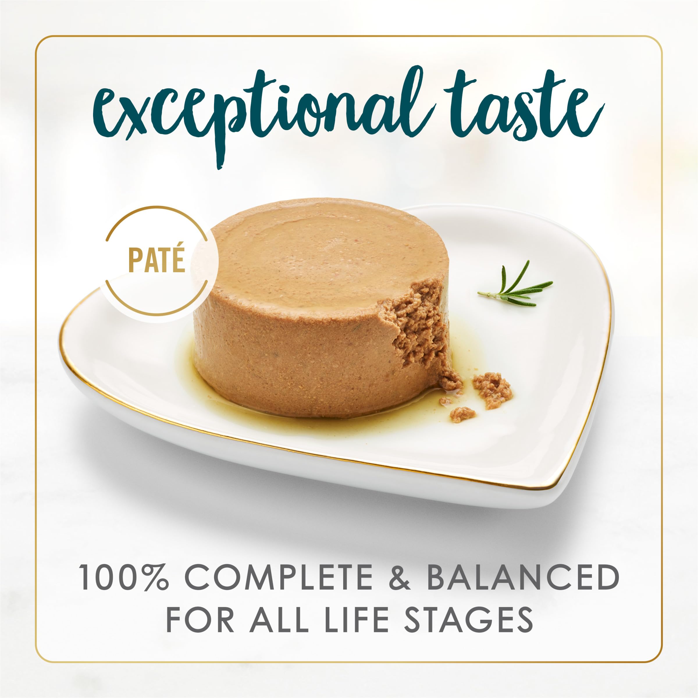 Fancy Feast paté salmón-camarón, textura sedosa para paladares exigentes.