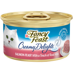 Fancy Feast Delicias Cremosas de Salmón Pate: textura suave para el paladar de tu gato.