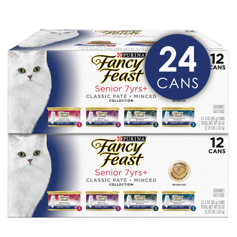 Fancy Feast Senior pate de atún en lata: proteína sabrosa para gatos mayores
