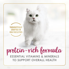 Purina Fancy Feast Pate sin colorantes artificiales, con taurina y antioxidantes para gatos senior.