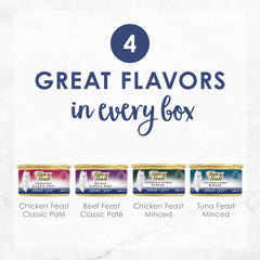 Fancy Feast Senior picado de pollo en lata: textura masticable para variedad