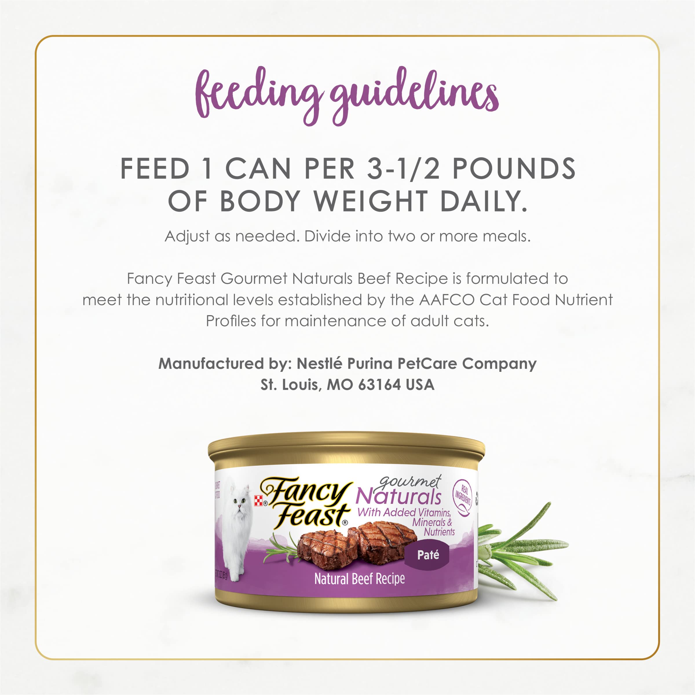 Fancy Feast Textura paté sabrosa que facilita la ingesta diaria de tu gato.