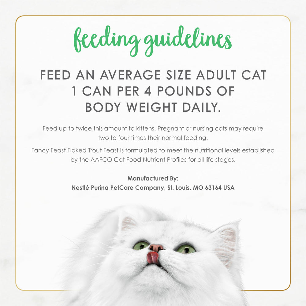 Fancy Feast presentación en lata de 3 oz, apetecible y equilibrado.
