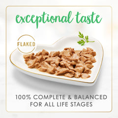 Fancy Feast trucha en escamas, experiencia sensorial para las comidas.