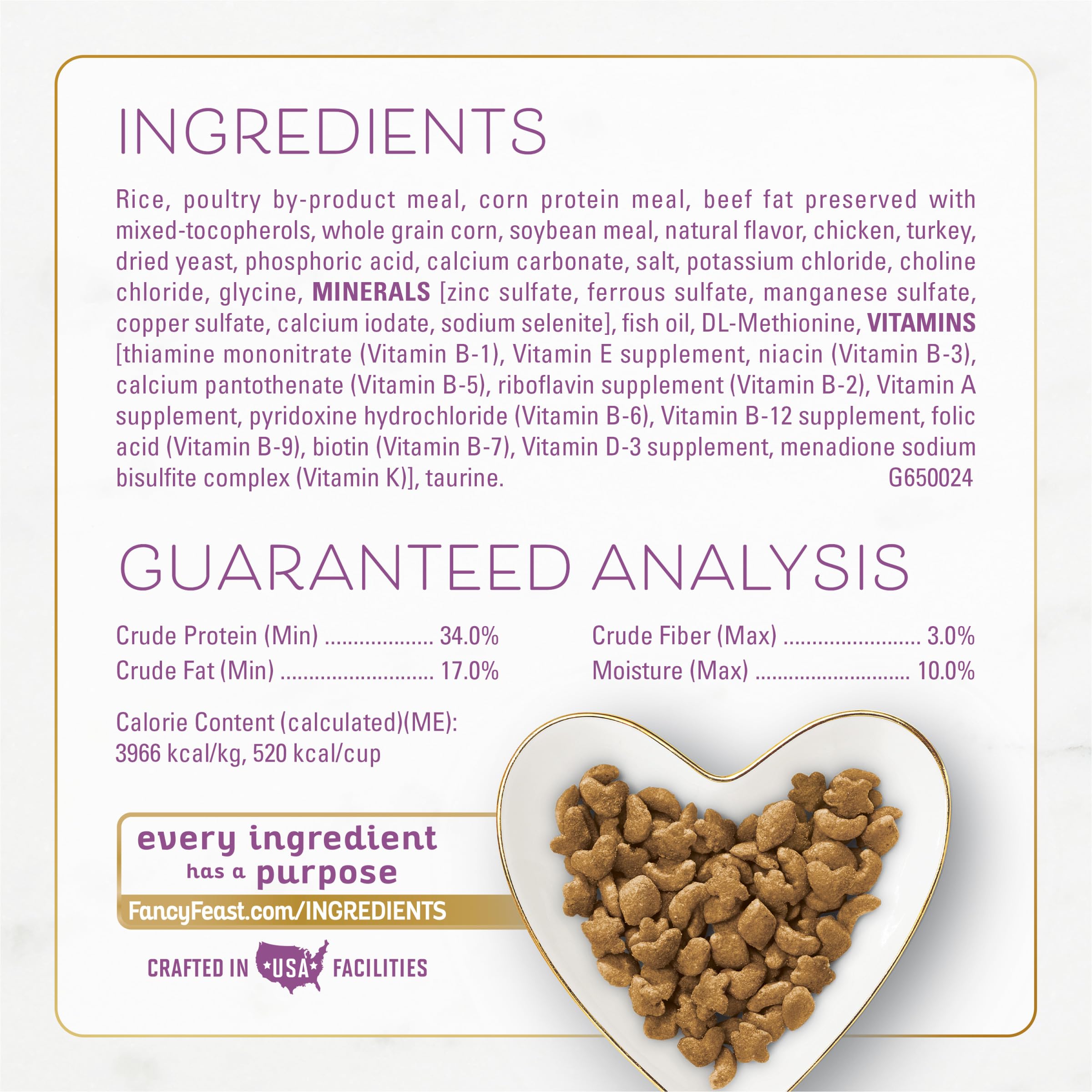 Fancy Feast vitaminas y minerales esenciales para apoyar la salud felina