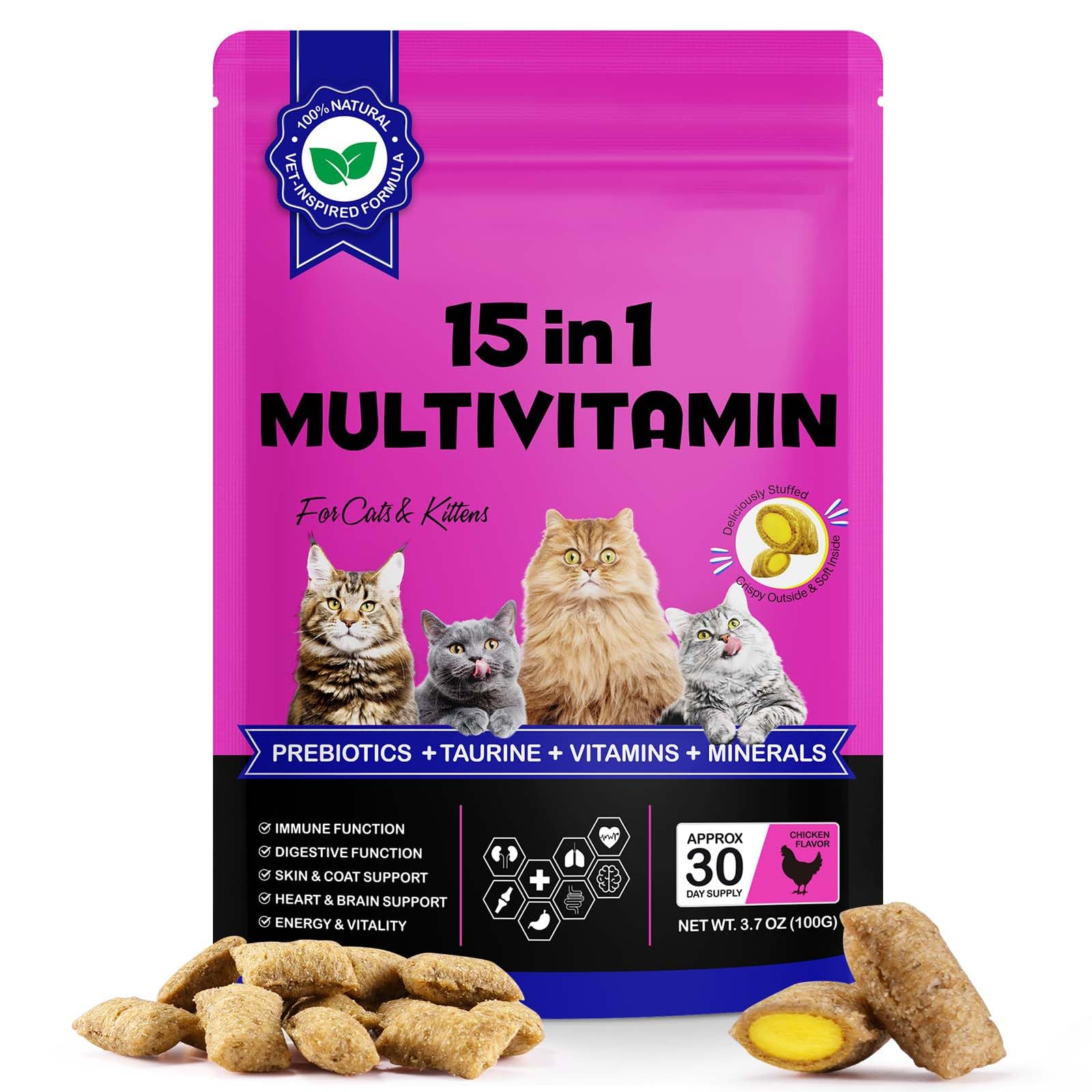 FANGCUN 15-en-1: empaque práctico para gatos, ideal para uso diario