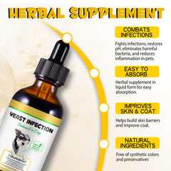 FANGCUN fórmula herbal con jengibre y calendula para perros.
