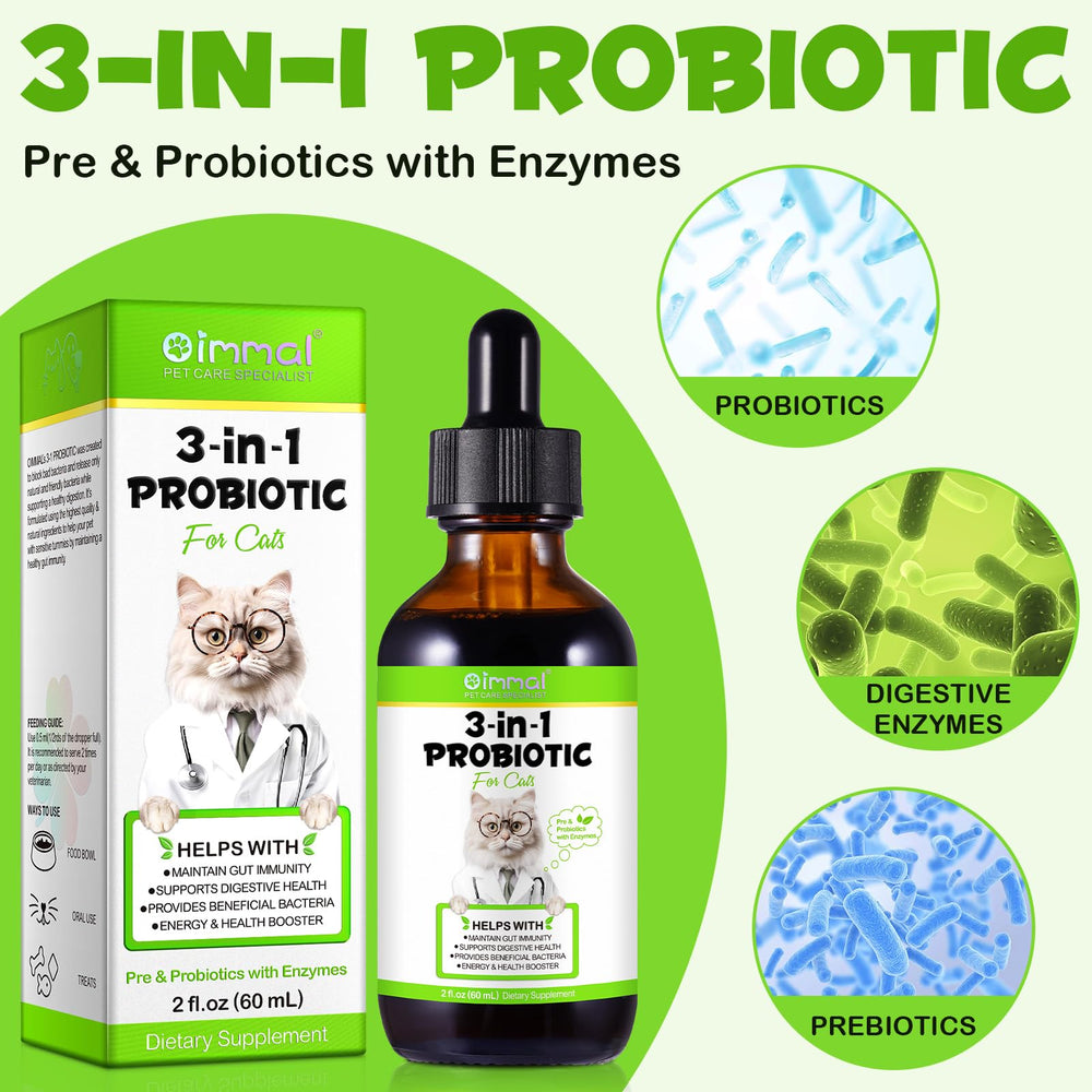 FANGCUN Probiotics para gatos: prebióticos para la salud intestinal.