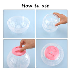 Bola transparente FANKUTOYS permite observar al hámster durante la actividad.