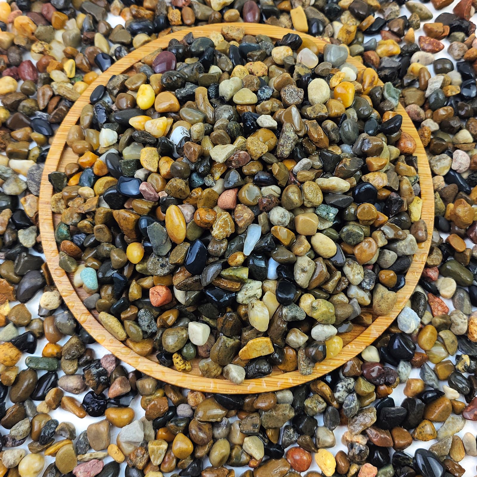Piedras Fantian para acuario, guijarros de 6 mm, realzan el tanque con aspecto natural.
