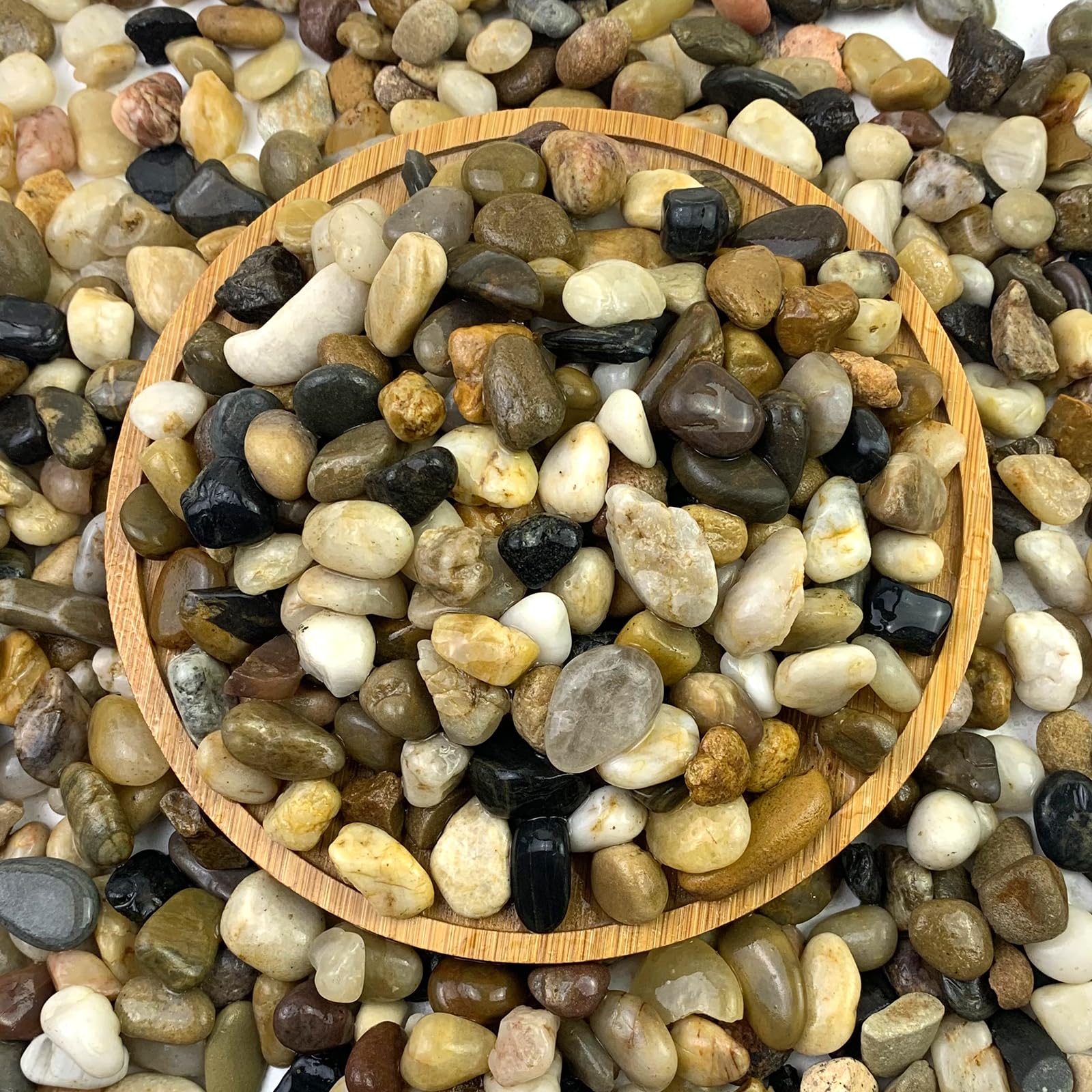 Piedras Fantian grava río 2-5 pulgadas para acuario, crea entorno natural.