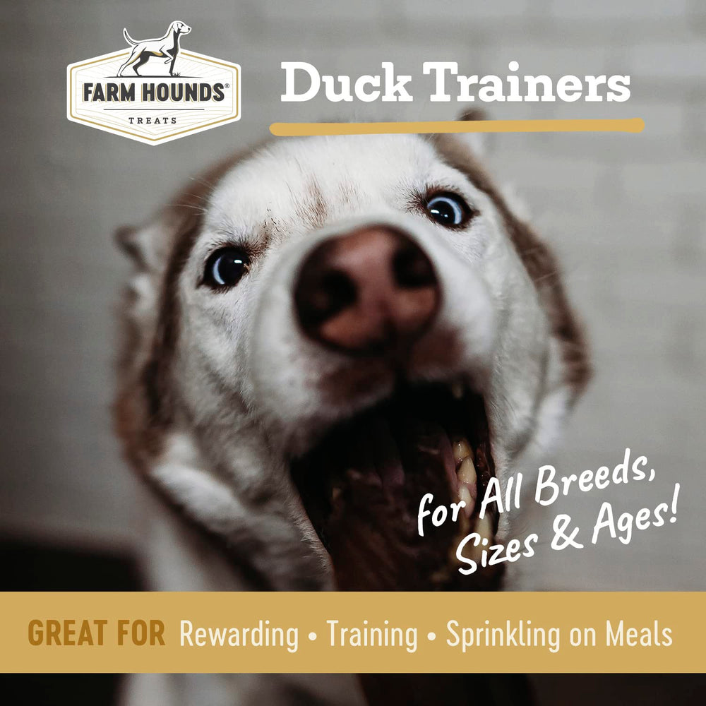 Farm Hounds entrenadores de pato, trozo deshidratado, recompensa sabrosa para entrenar cualquier raza.