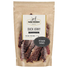 Farm Hounds jerky de pato cortado para entrenamiento, premio sabroso.