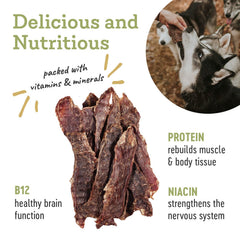 Jerky Farm Hounds sin rellenos, sin sal ni azúcares añadidos.