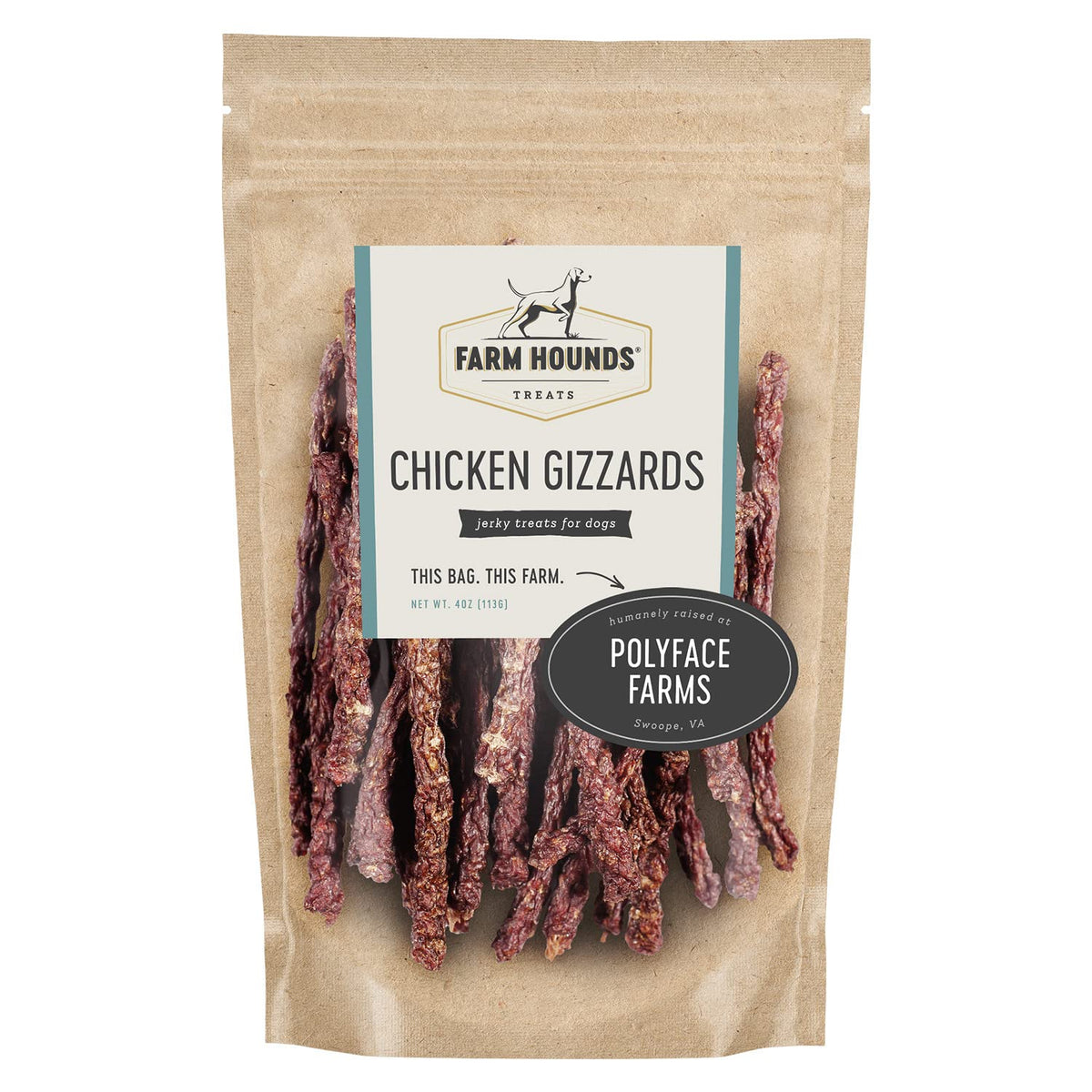 Farm Hounds mollejas de pollo, bocado deshidratado para perros, snack natural.