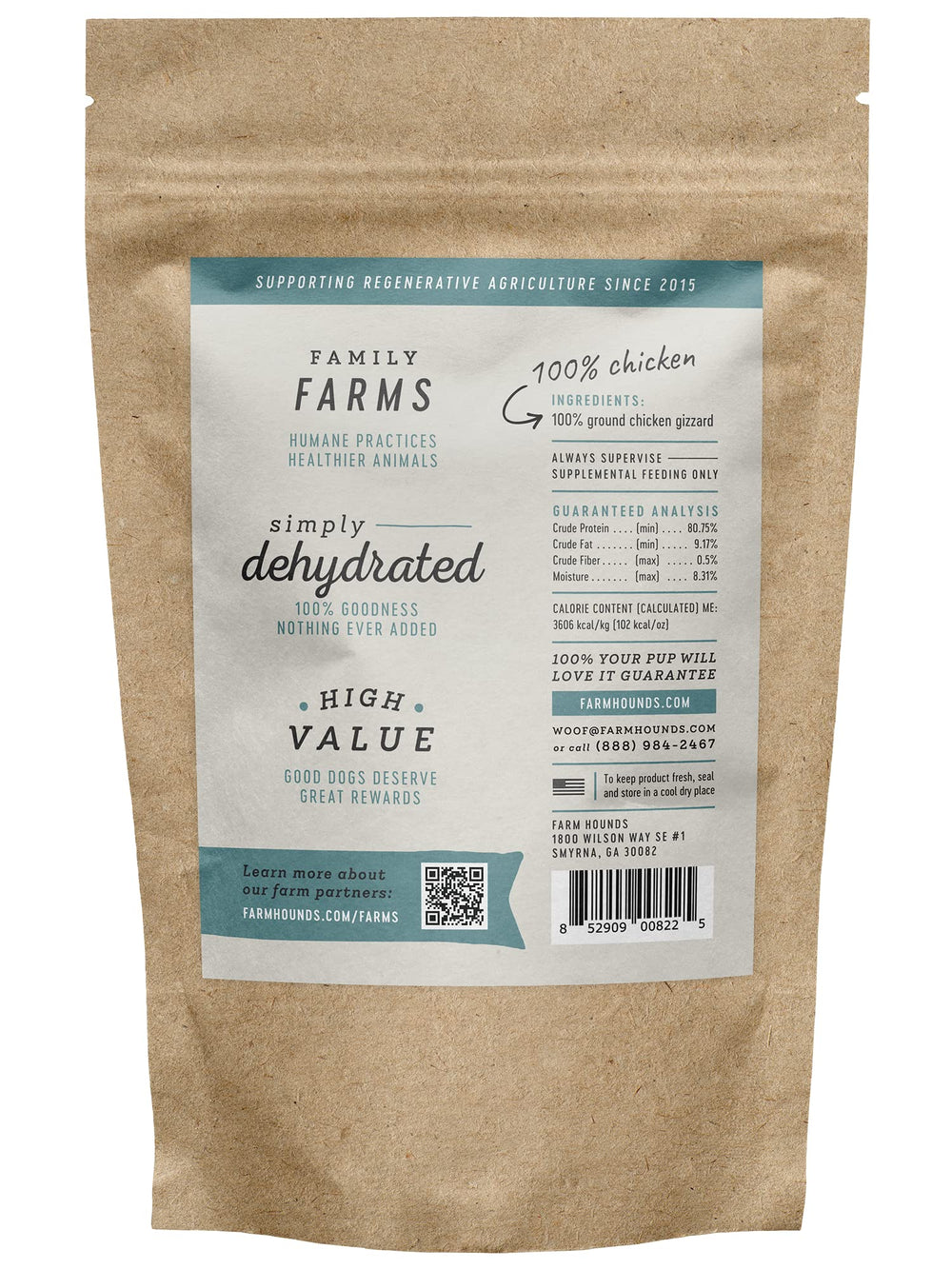 Farm Hounds mollejas de pollo, snack deshidratado para perros de todos los tamaños.