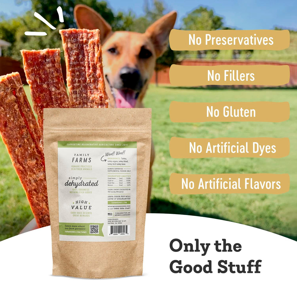 Tranches dinde Farm Hounds sans sel ni sucre pour chiens sensibles