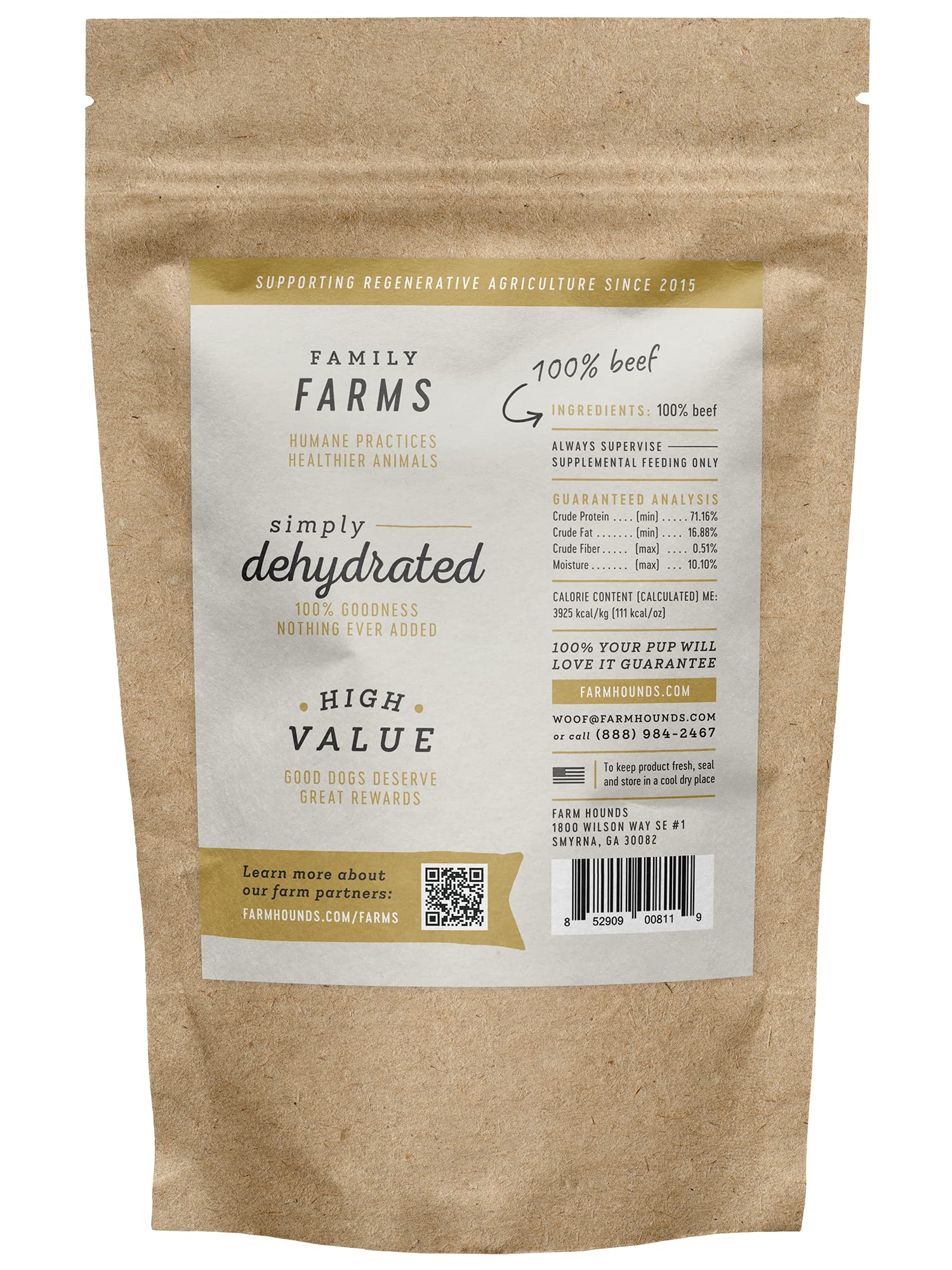 Farm Hounds: uso diario, snack delicioso para perros activos.