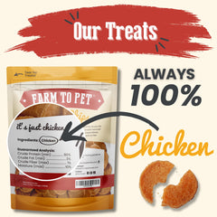 Chips de pollo de ingrediente único para entrenamiento y reforzamiento