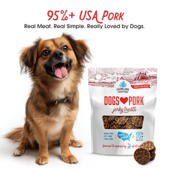 Farmland Traditions empaque visible de jerky para perros de alta calidad