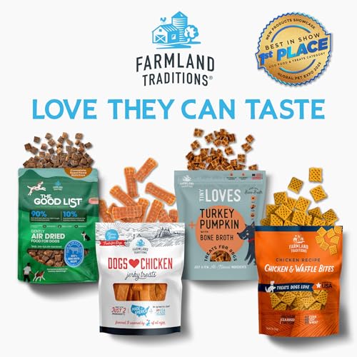 Farmland Traditions The Good List, perro-disfrutando-plato, experiencia sabrosa y saludable