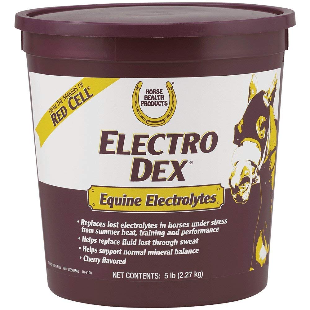 farnam electro dex polvo de electrolitos para caballos, hidratación estable durante el entrenamiento