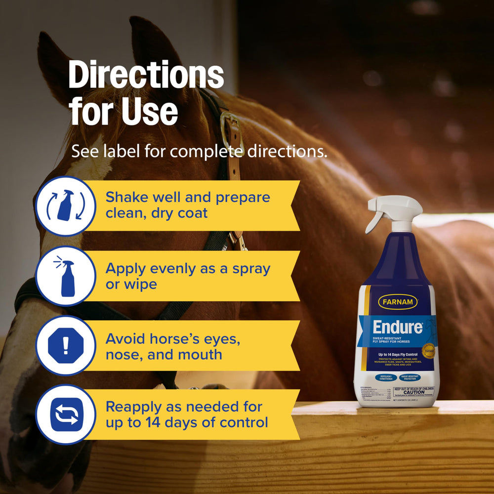 Farnam Endure, aplicación sobre la crin para protección continua.