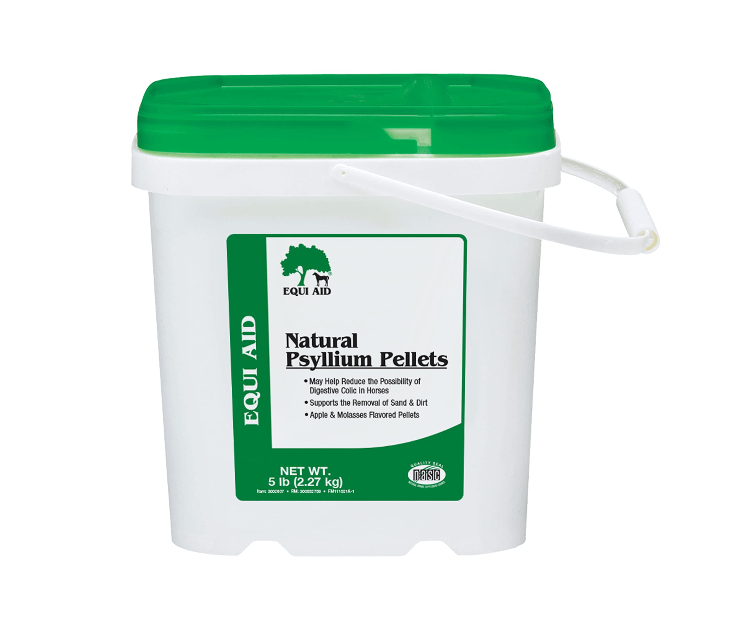 Farnam Equi Aid bolitas de fibra sabor manzana para apoyo digestivo diario.