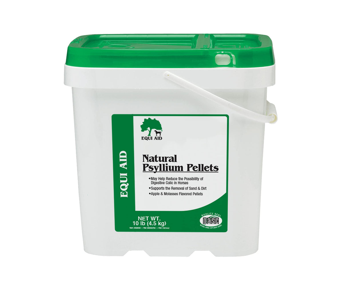 Farnam Equi Aid envase frente, muestra el formato de pellets fáciles de agregar a la ración.