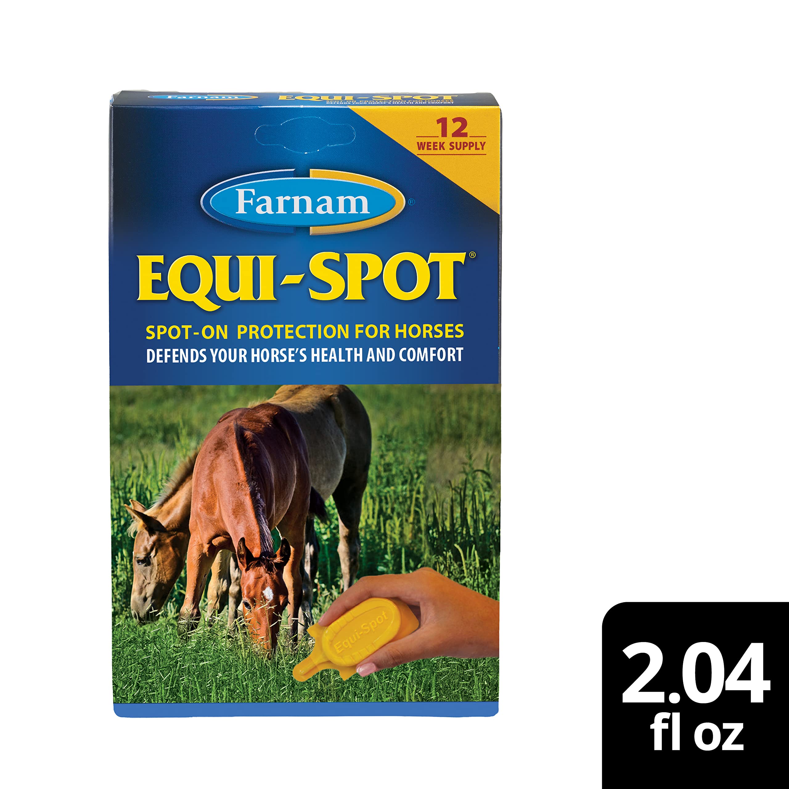 Farnam Equi-Spot caballo cómodo tras la aplicación spot-on.