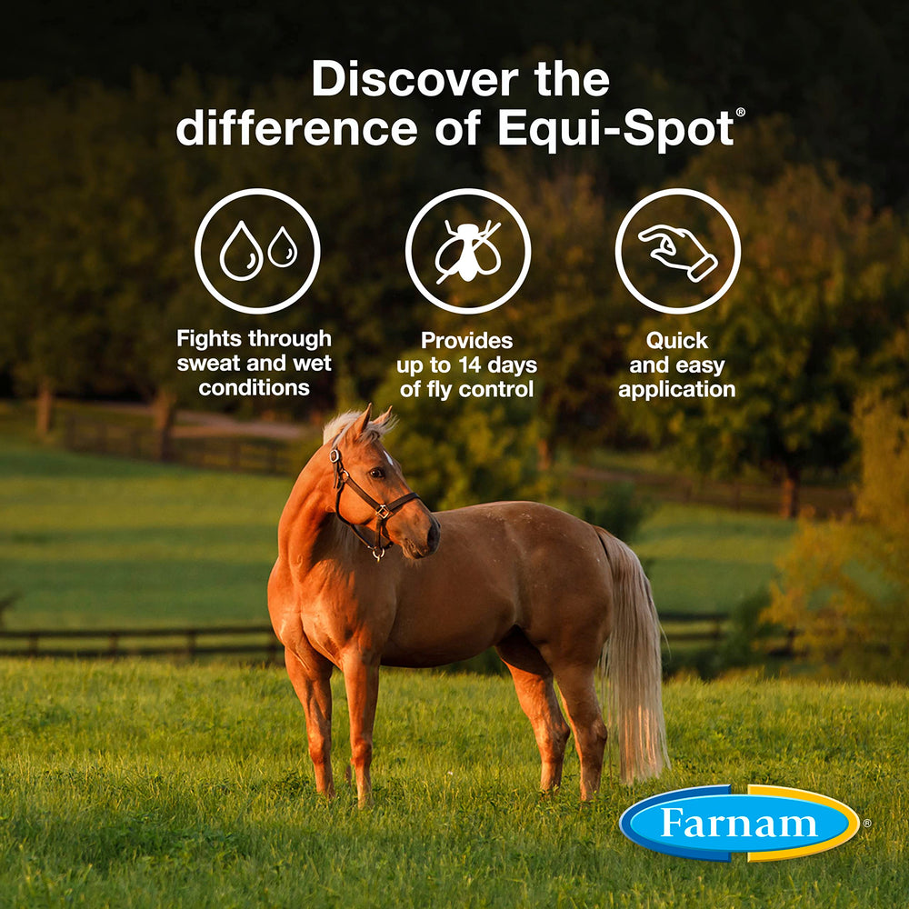 Farnam Equi-Spot control de garrapatas para caballos, reducción de exposición.