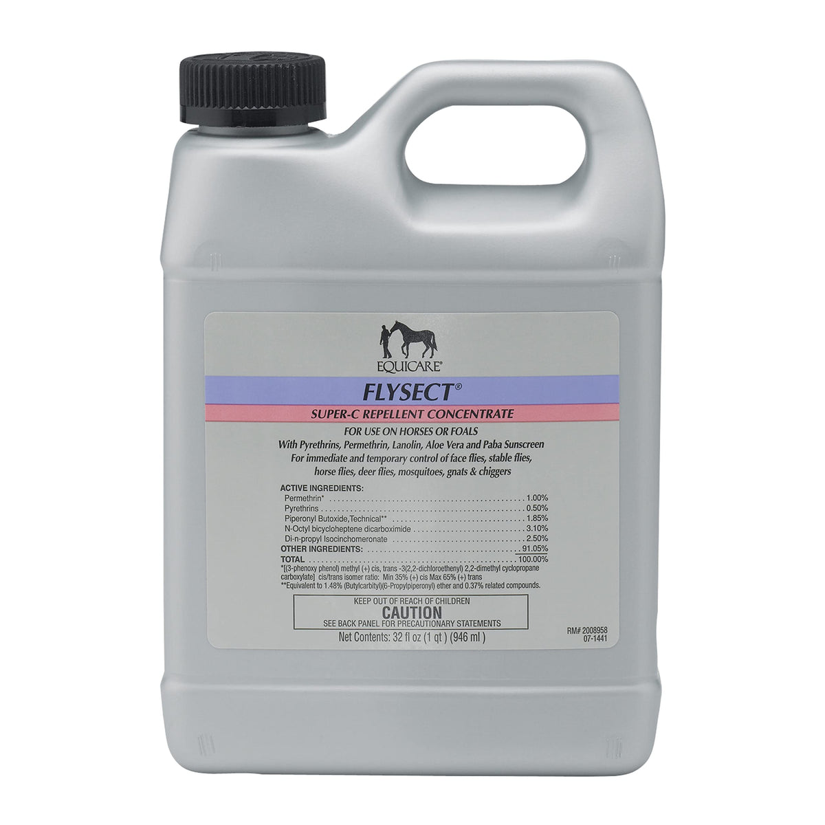 Farnam Equicare Flysect Super-C concentrado para caballos, mezcla con agua para rociado eficiente