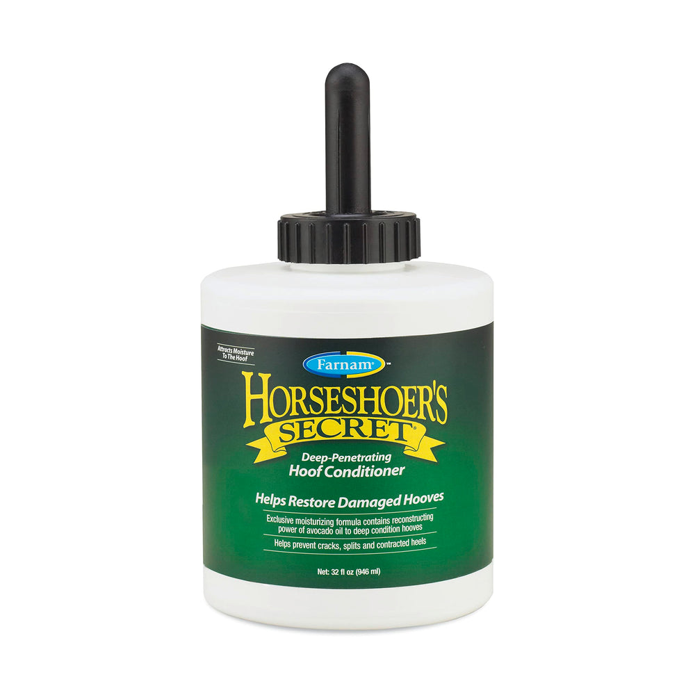 Farnam Horseshoers Secret: botella de aceite para casco listo para hidratación rápida.