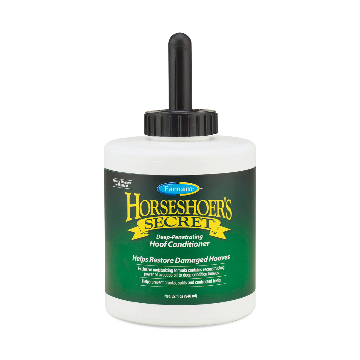 Farnam Horseshoers Secret: botella de aceite para casco listo para hidratación rápida.